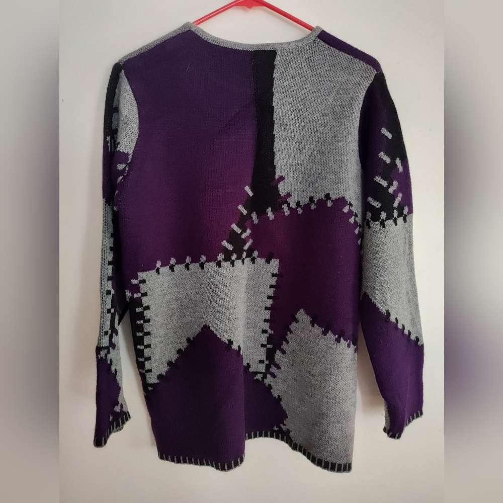 Vintage Patchwork Sweater - image 2